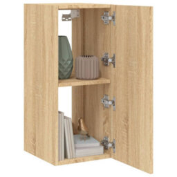 Walplus Tv Wall Cabinet With Led Lights Sonoma Oak 30.5X35X70 Cm - thumbnail 7