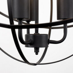 Valuelights Dalton Satin Black 3 Way Atom Design Ceiling Light Fitting - Led Filament Amber Tinted Bulbs In Warm White - thumbnail 3