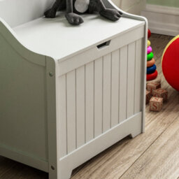 Lassic Bath Vida Priano Toy Box Storage Ottoman Chest, White - thumbnail 2
