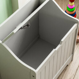 Lassic Bath Vida Priano Toy Box Storage Ottoman Chest, White - thumbnail 5
