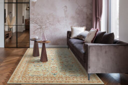 RugsX Wool Carpet Soho 477.26.la400 Osta - Ornament, Frame, Natural Green Beige 135X200 Cm - thumbnail 5
