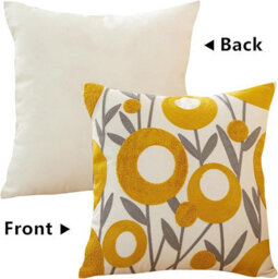 Set Of 2 Soft Floral Pattern Cushion Covers - 45 X Cm For Bedroom, Sofa - thumbnail 5