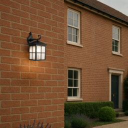 Happy Homewares Classic Matte Black Die-Cast Aluminium Metal Exterior Lantern Wall Light Fitting - thumbnail 7