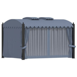 Walplus Gazebo With Curtains 3X4 M Anthracite Steel - thumbnail 6