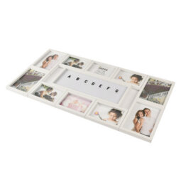 Arpan Multi Aperture Personalised Photo Picture Frame Alphabet Or Number Holds 10 Photos (White) - thumbnail 3