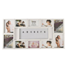 Arpan Multi Aperture Personalised Photo Picture Frame Alphabet Or Number Holds 10 Photos (White) - thumbnail 1