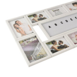 Arpan Multi Aperture Personalised Photo Picture Frame Alphabet Or Number Holds 10 Photos (White) - thumbnail 4