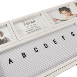 Arpan Multi Aperture Personalised Photo Picture Frame Alphabet Or Number Holds 10 Photos (White) - thumbnail 5