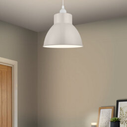 GoodHome Fulgo Beige Round Lamp Shade (D)20.8Cm - thumbnail 1
