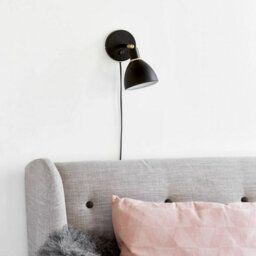 Nordlux Ray Metal Wall Light  Black,plug In Or Mains - thumbnail 1