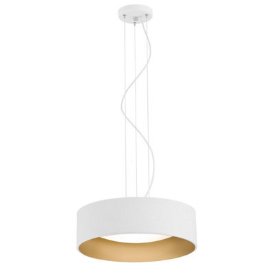 Luminosa Lighting Luminosa Mohito Cylindrical Pendant Ceiling 3 Light White Structure Outside, Gold Inside - image 1