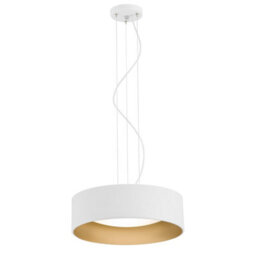 Luminosa Lighting Luminosa Mohito Cylindrical Pendant Ceiling 3 Light White Structure Outside, Gold Inside - thumbnail 1