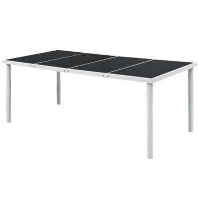 Vidaxl Garden Table 190X90X74 Cm Black Steel - image 1