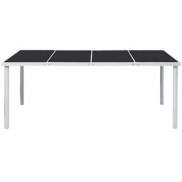 Vidaxl Garden Table 190X90X74 Cm Black Steel - thumbnail 2