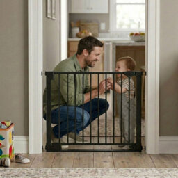 Safetots Safestep Gate, Black, 138Cm - 145Cm, Extra Low Walkthough, 81Cm Extra Wide Doorway, Extra Wide Baby Gate - thumbnail 6
