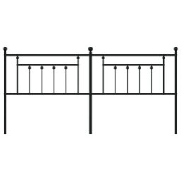 Berkfield Metal Headboard Black 193 Cm - thumbnail 4