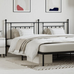Berkfield Metal Headboard Black 193 Cm