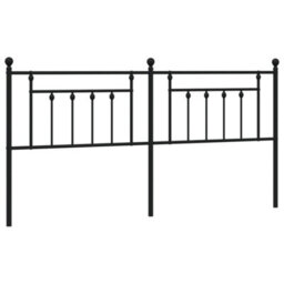 Berkfield Metal Headboard Black 193 Cm - thumbnail 2