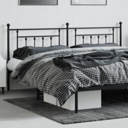 Berkfield Metal Headboard Black 193 Cm - thumbnail 3