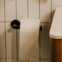 Cosmic Toilet Roll Holder, Matt Gold, Adhesive Or Screw-In, Hidden Fixings, Anti-Corrosion, Start Collection - thumbnail 5