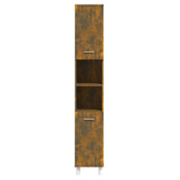 Walplus Bathroom Cabinet Smoked Oak 30X30X179 Cm Engineered Wood - thumbnail 6