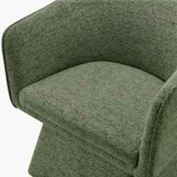 Furniturebox Uk Vera Green Fabric Accent Chair - thumbnail 7