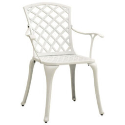 Berkfield 5 Piece Bistro Set Cast Aluminium White - thumbnail 4