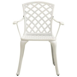 Berkfield 5 Piece Bistro Set Cast Aluminium White - thumbnail 5