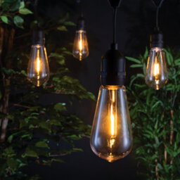 Tcp Led Festoon Lights 10M Indoor & Outdoor Decorative Lighting, St64 E27 Warm White Mains Powered - thumbnail 1