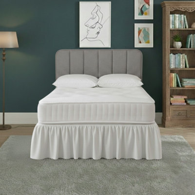 Base Valance Polycotton Sheet For Divan Beds Easy Care Bed Base Cover White - image 1
