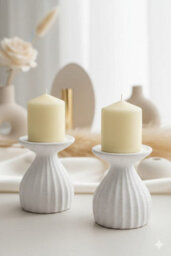 Designo Ceramic Large Candle Holder Home Decor White House Warming Gift - thumbnail 9