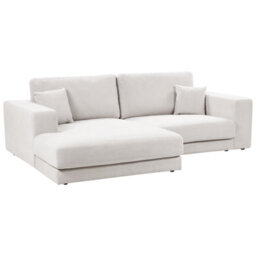 Beliani Corner Sofa 3 Seater Lofoten Fabric Off-White Right Hand - thumbnail 4