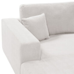 Beliani Corner Sofa 3 Seater Lofoten Fabric Off-White Right Hand - thumbnail 7