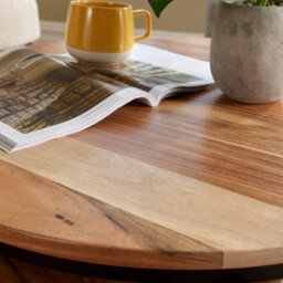 Home Source Eureka Acacia Nest Of 3 Round Tables - thumbnail 8