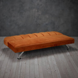 LPD Brighton Orange Click Clack Sofa Bed - Luxe Velvet With Effortless Day-To-Night Design - thumbnail 2