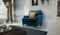 1 Seater Sofa In Turquoise Teal Velvet Fabric - thumbnail 2