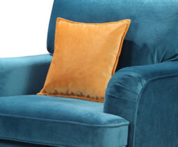1 Seater Sofa In Turquoise Teal Velvet Fabric - thumbnail 4