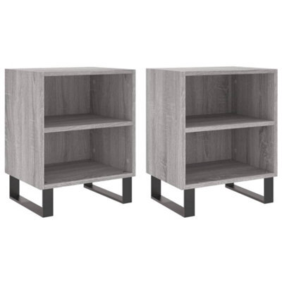 Berkfield Elegant Bedside Cabinets 2 Pcs Grey Sonoma 40X30X50 Cm Engineered Wood - image 1