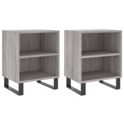 Berkfield Elegant Bedside Cabinets 2 Pcs Grey Sonoma 40X30X50 Cm Engineered Wood - thumbnail 1