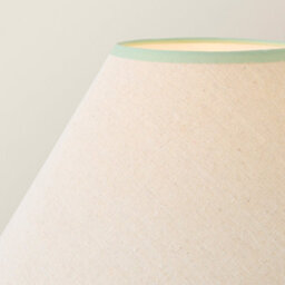 Valuelights Bobbin Green Trim Linen Shade Walnut Bobble Floor Lamp - thumbnail 4