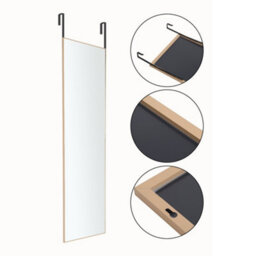 Living And Home Gold Rectangle Full Length Mirror Wall Mounted Or Over The Door Floor Mirror Framed Mirror 37 X 147 Cm - thumbnail 3
