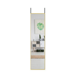 Living And Home Gold Rectangle Full Length Mirror Wall Mounted Or Over The Door Floor Mirror Framed Mirror 37 X 147 Cm