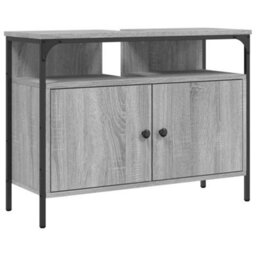 Walplus Bathroom Sink Cabinet Grey Sonoma 80X30X60 Cm Engineered Wood - thumbnail 2