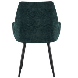 Mof Modern Upholstered Dining Chairs With Armrests  Set Of 6 Fabric Accent Chairs With Black Metal Legs Green X6 - thumbnail 6