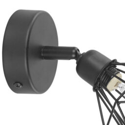 Wyld And Coco Set Of 2 Diamond-Shaped Cage Wall Lamps Matt Black Adjustable Lighting, Led Compatible - thumbnail 5
