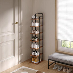 7 Tier For 7 Pairs Of Shoes Vertical Shoe Rack Tall Shoe Tower Storage Shelf Organizer Shoe Tower - thumbnail 6