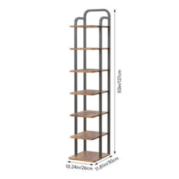 7 Tier For 7 Pairs Of Shoes Vertical Shoe Rack Tall Shoe Tower Storage Shelf Organizer Shoe Tower - thumbnail 2