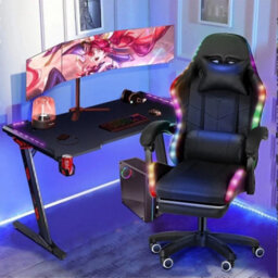 Gaming Chair With Illuminat Ergonomic Computer Swivel Office Chair - thumbnail 1