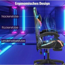 Gaming Chair With Illuminat Ergonomic Computer Swivel Office Chair - thumbnail 5