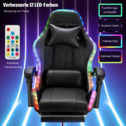 Gaming Chair With Illuminat Ergonomic Computer Swivel Office Chair - thumbnail 4